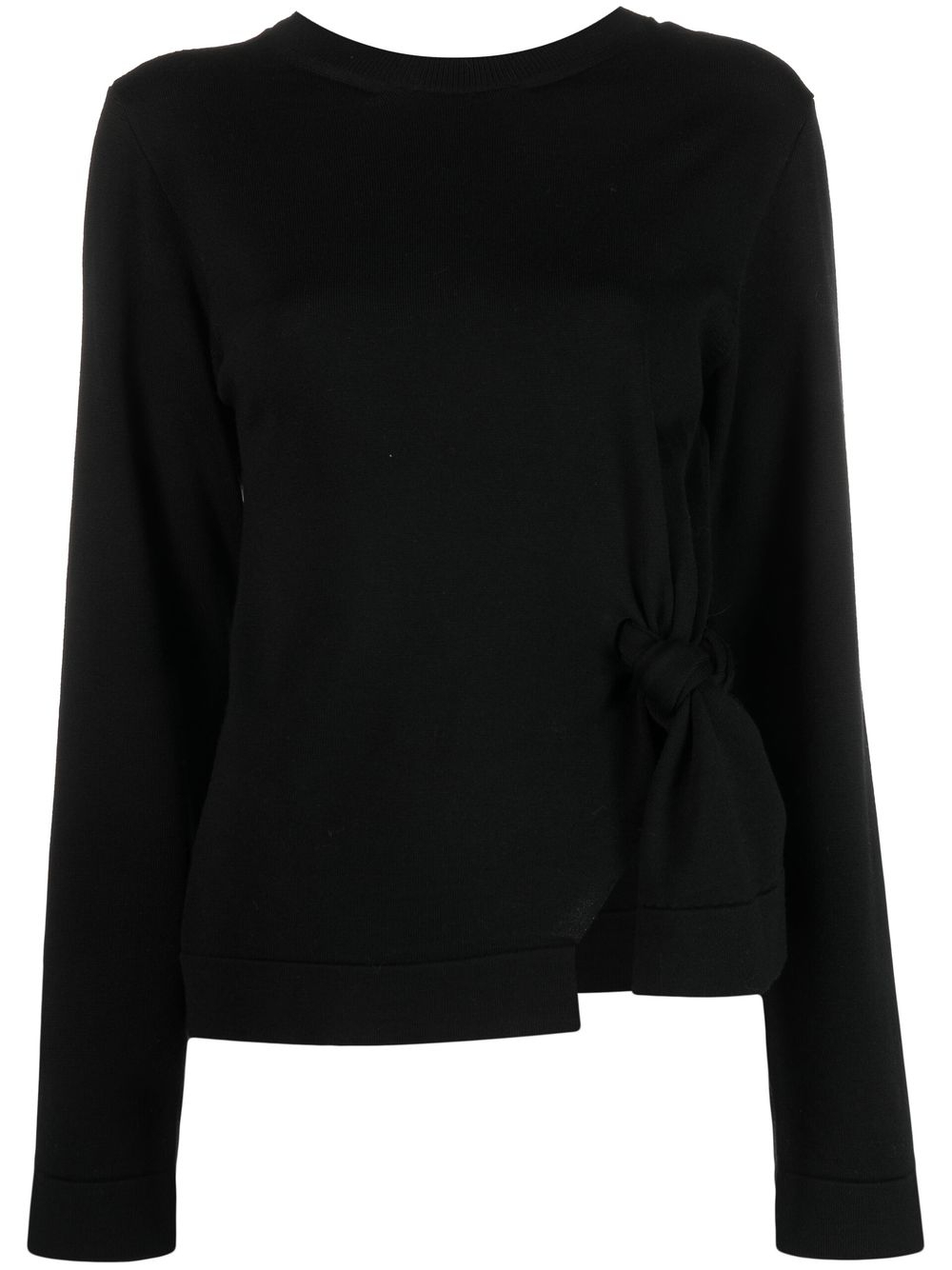Open-back detail knit jumper - Black
