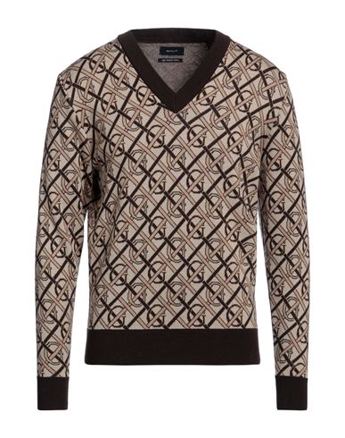 Man Sweater Beige Size L Merino Wool