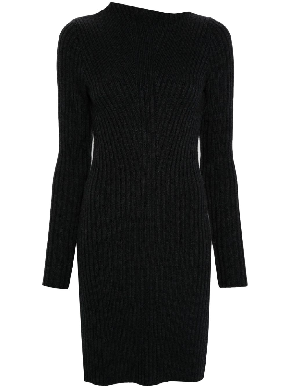 Merino wool mini dress - Grey