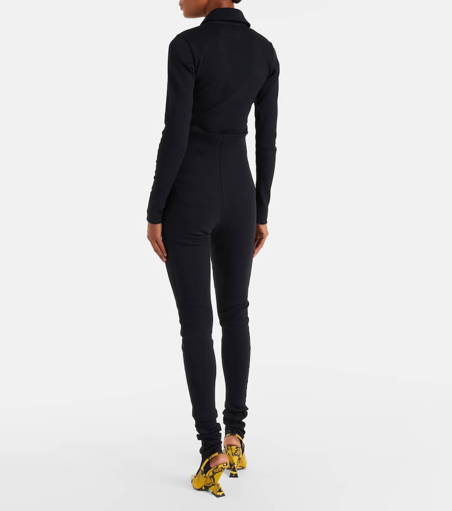 High-rise cotton jersey stirrup leggings