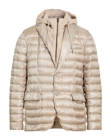 Man Puffer Beige Size 40 Polyamide