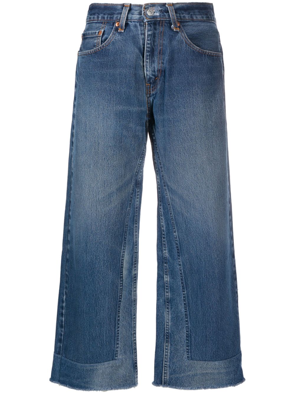 Mid-rise wide-leg jeans - Blue