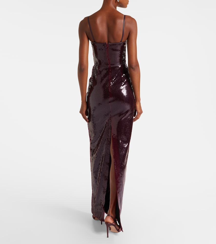 Embellished gathered gown