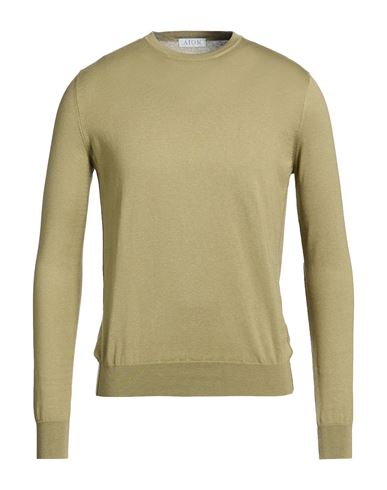 Man Sweater Sage green Size 38 Silk, Cotton