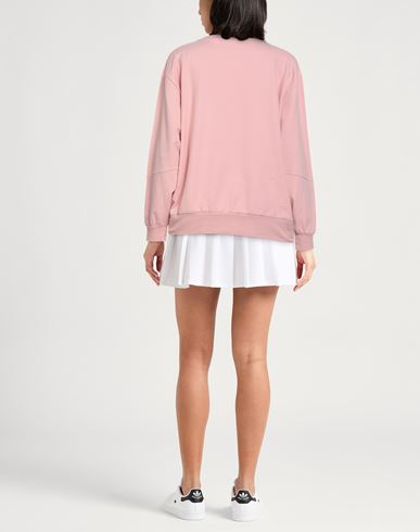 Woman Sweatshirt Pink Size XL Cotton, Elastane