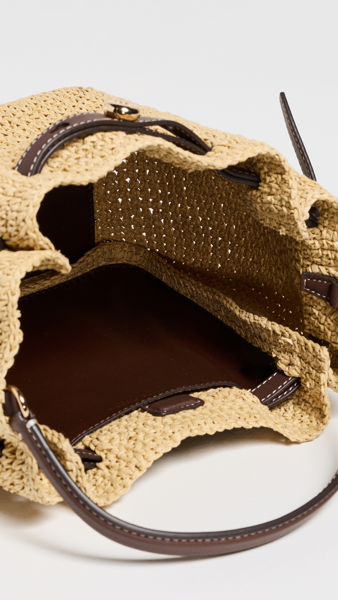Romy Straw Bucket Bag Natural One Size