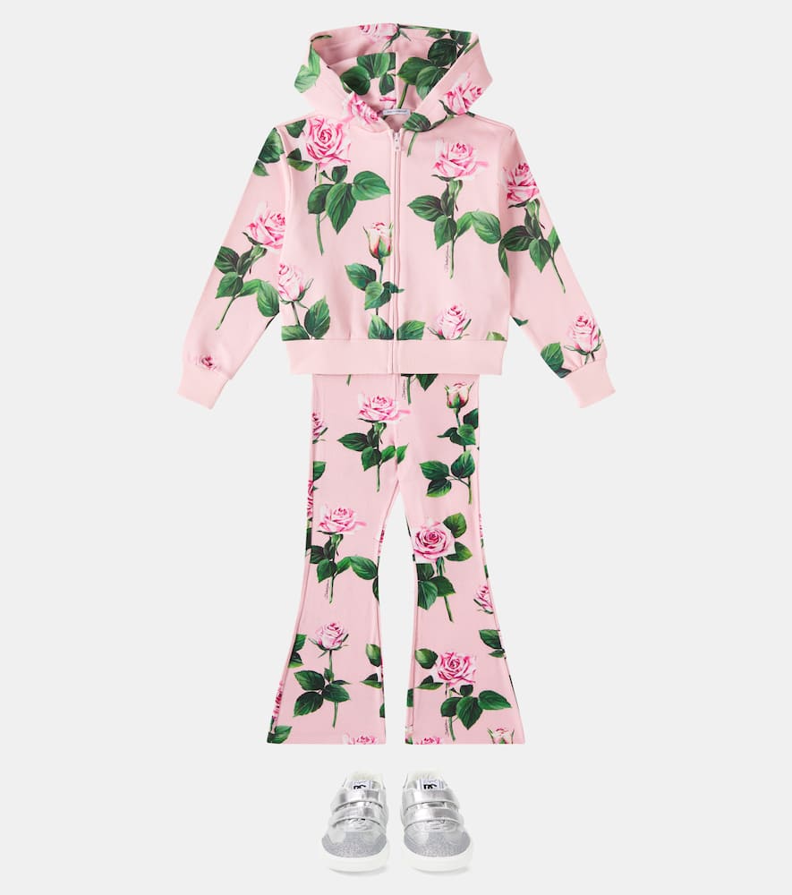 Floral flared sweatpants