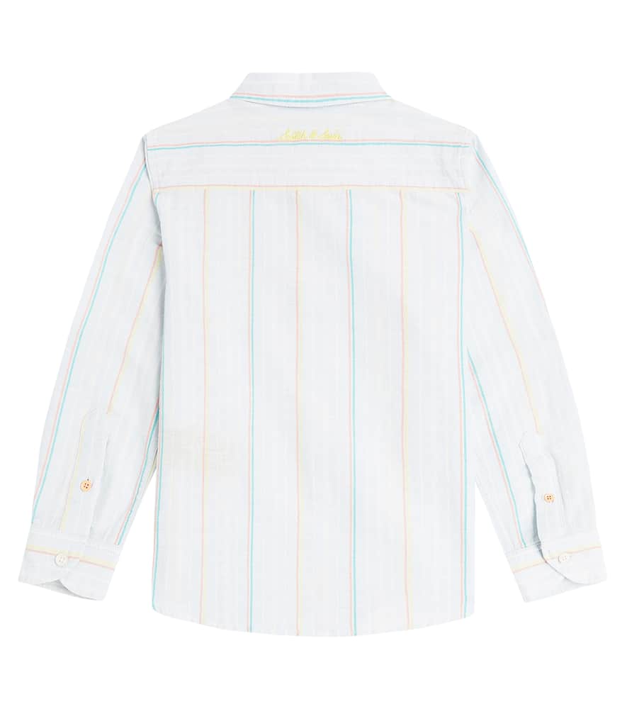 Scotch & Soda Kids Striped cotton-blend shirt