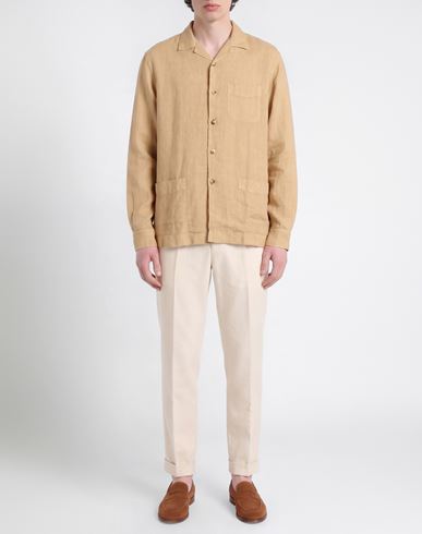 Man Shirt Sand Size S Linen