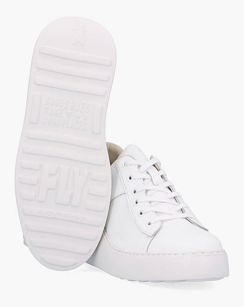 Fly London Delf II White Wedge Trainer