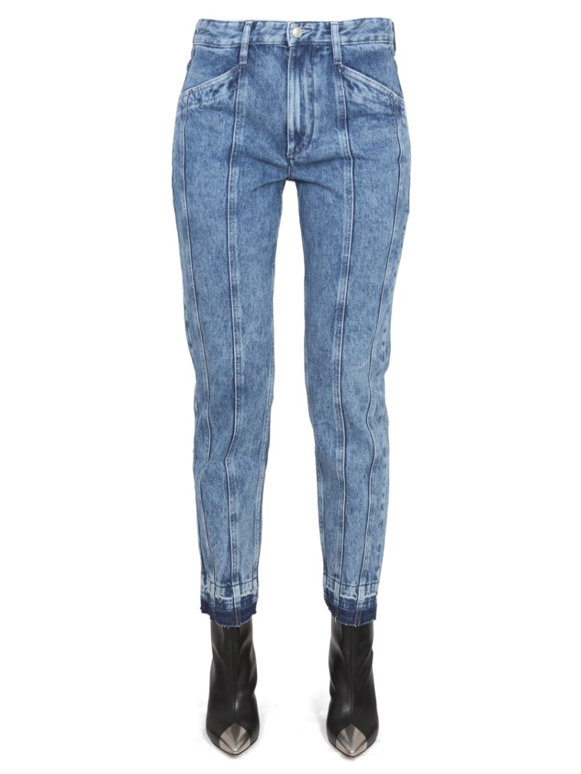 Denim Tapered High Rise Jeans