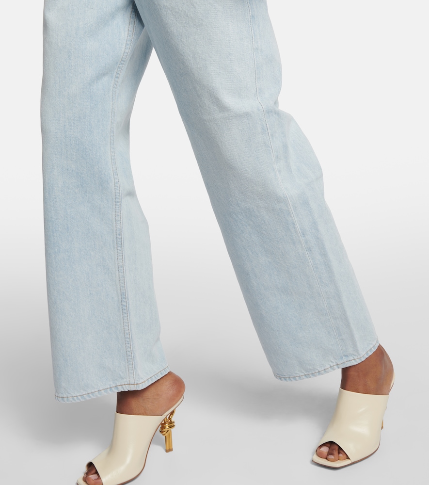 Gaucho high-rise wide-leg jeans