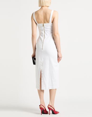 Woman Midi dress Off white Size 4 Cotton, Elastane, Polyamide