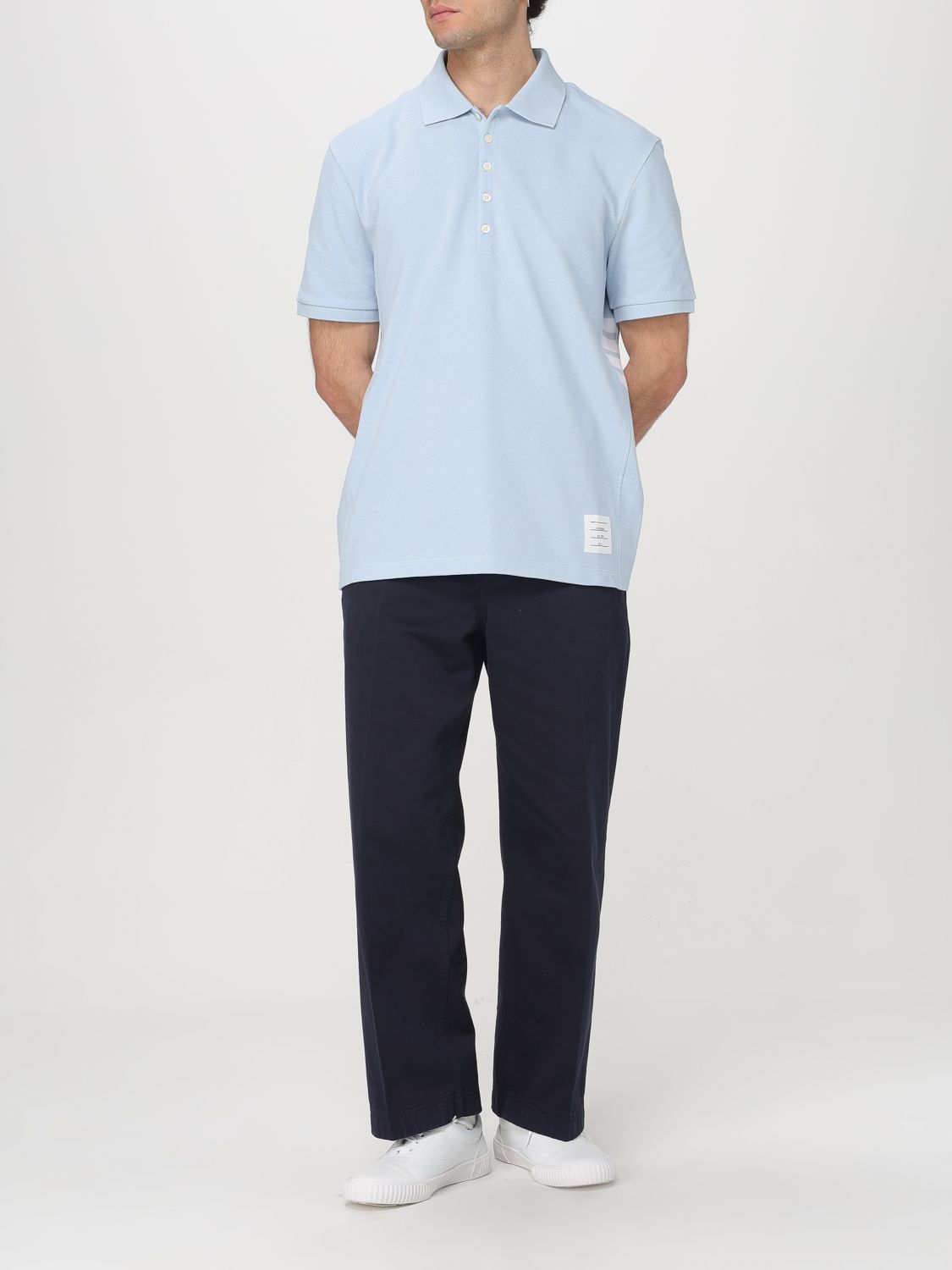 Polo Shirt Men color Gnawed Blue