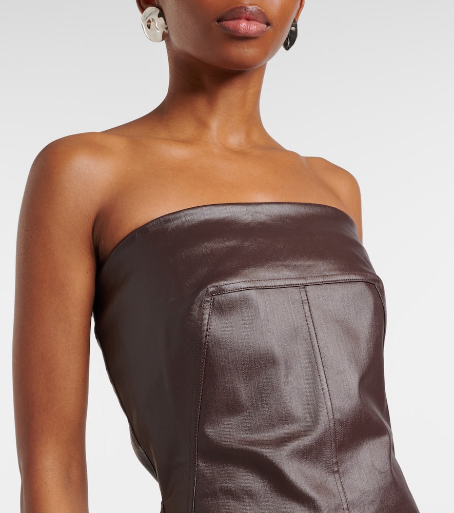 Denim bustier gown
