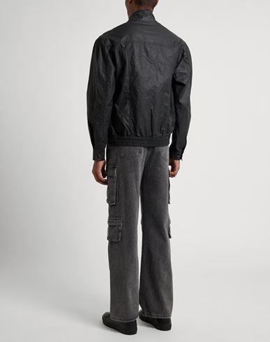 Man Jacket Black Size S Linen, Polyurethane
