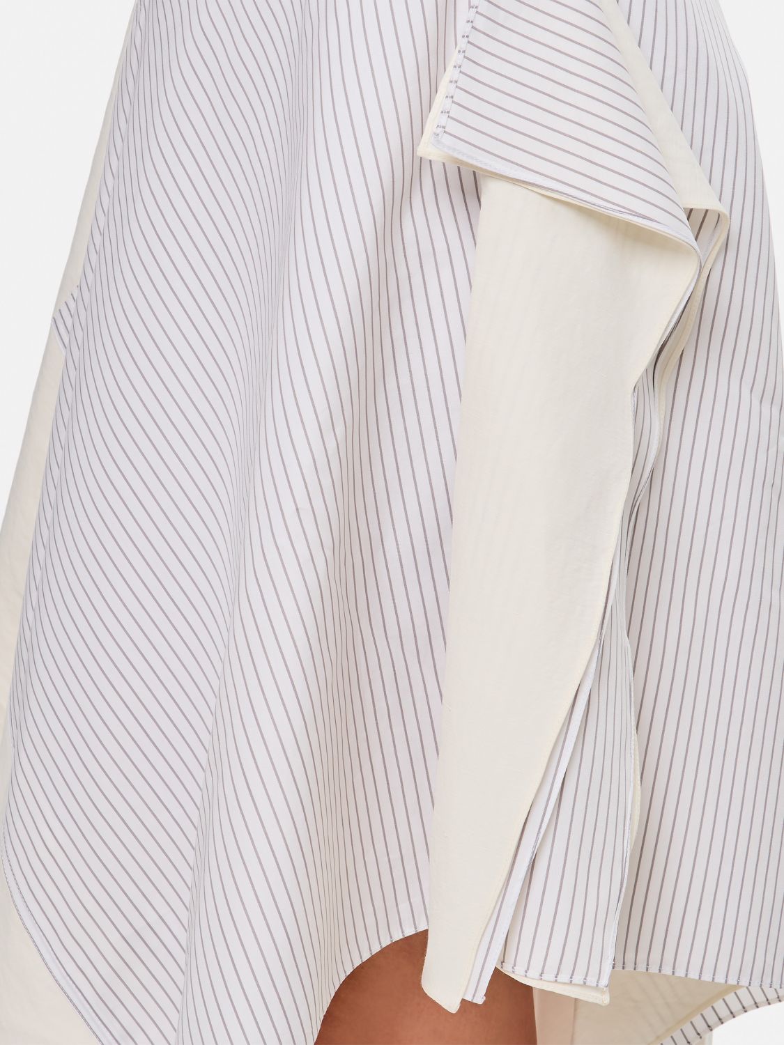 Asymmetric midi skirt - White