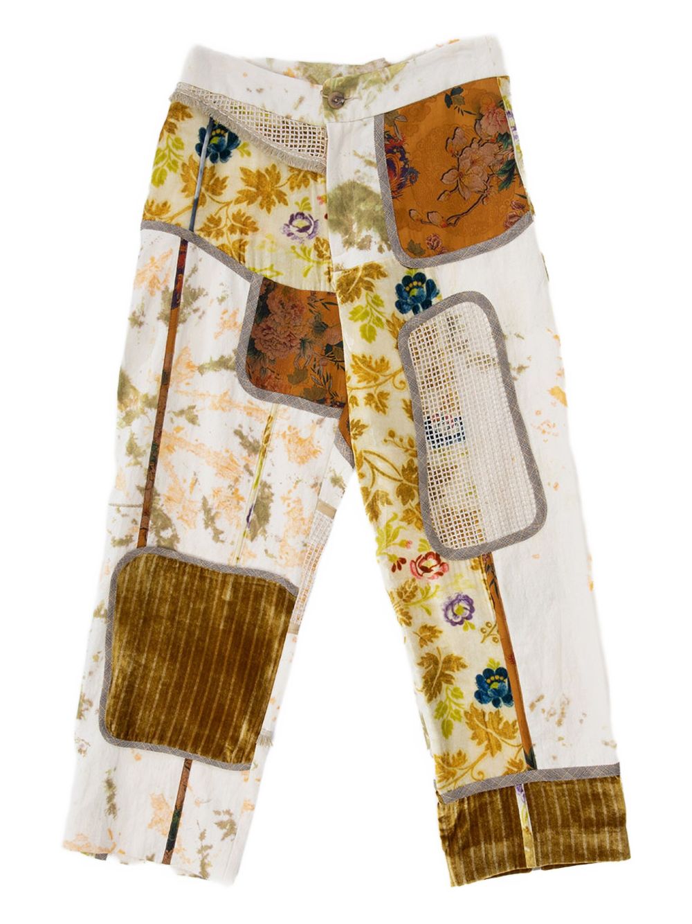 COMMUNS floral-print straight-leg trousers - White