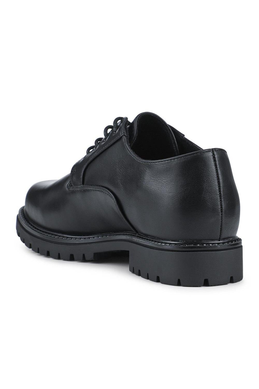 Pavers Wide Fit Casual Lace-Up Shoes In Black