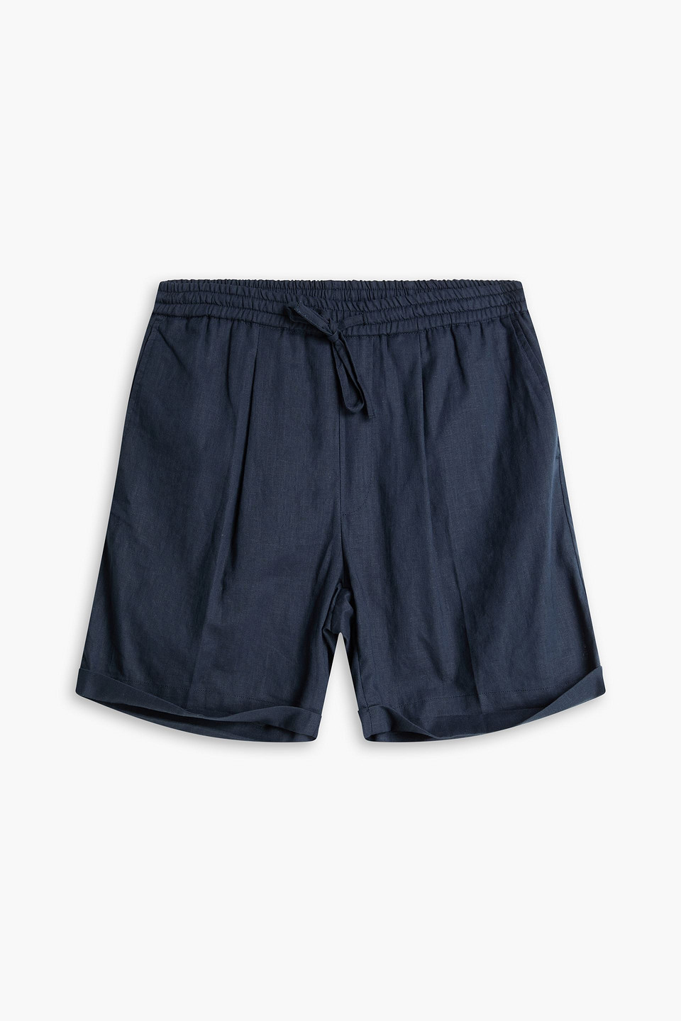 Linen drawstring shorts - Blue - XXL