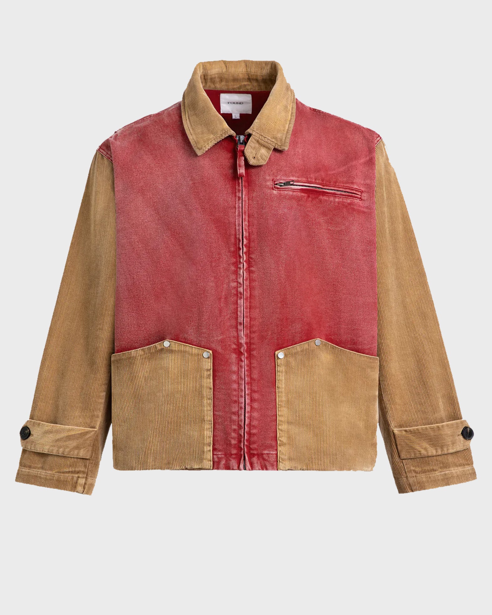 FOUND Jacket Canvas Corduroy Field Unisex Red/brown
