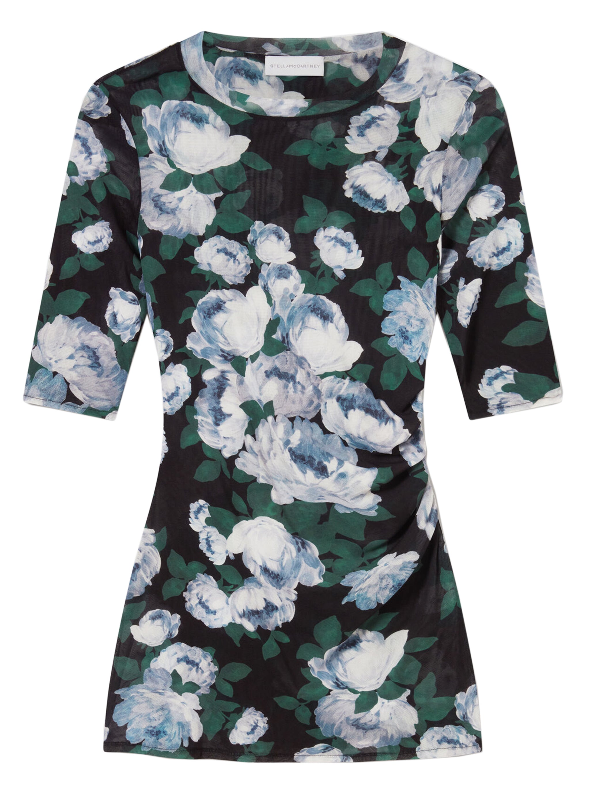 Three-Quarter Sleeve Mesh Top - Size S