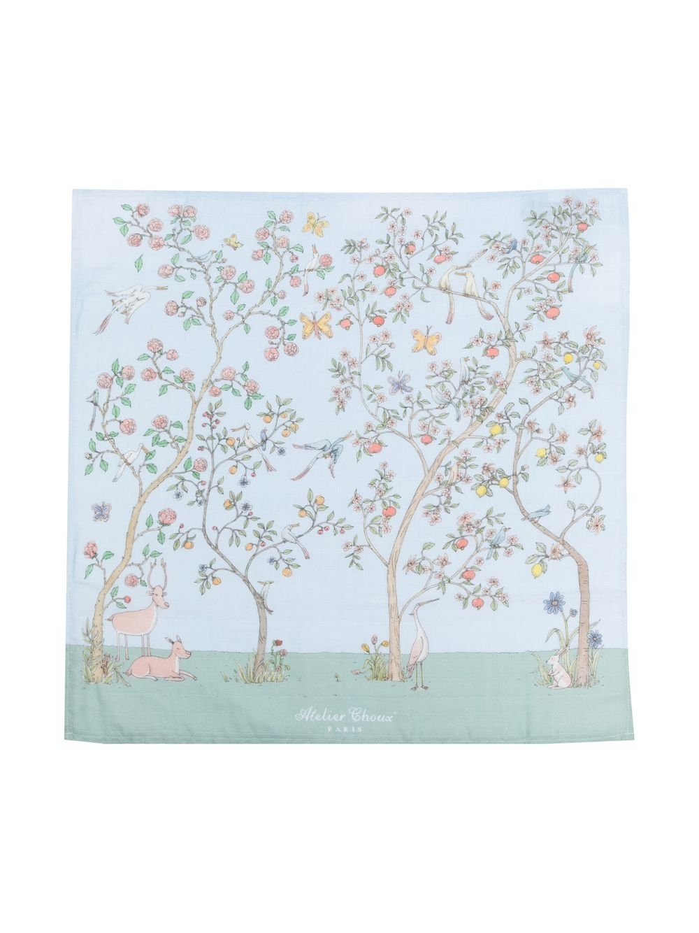Printed cotton blanket - Blue
