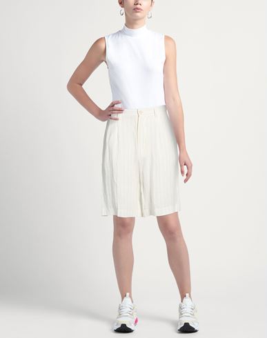 Woman Shorts & Bermuda Shorts Off white Size 4 Linen