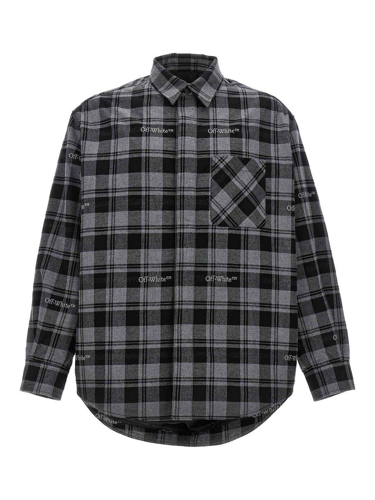 Check flannel padded jacket