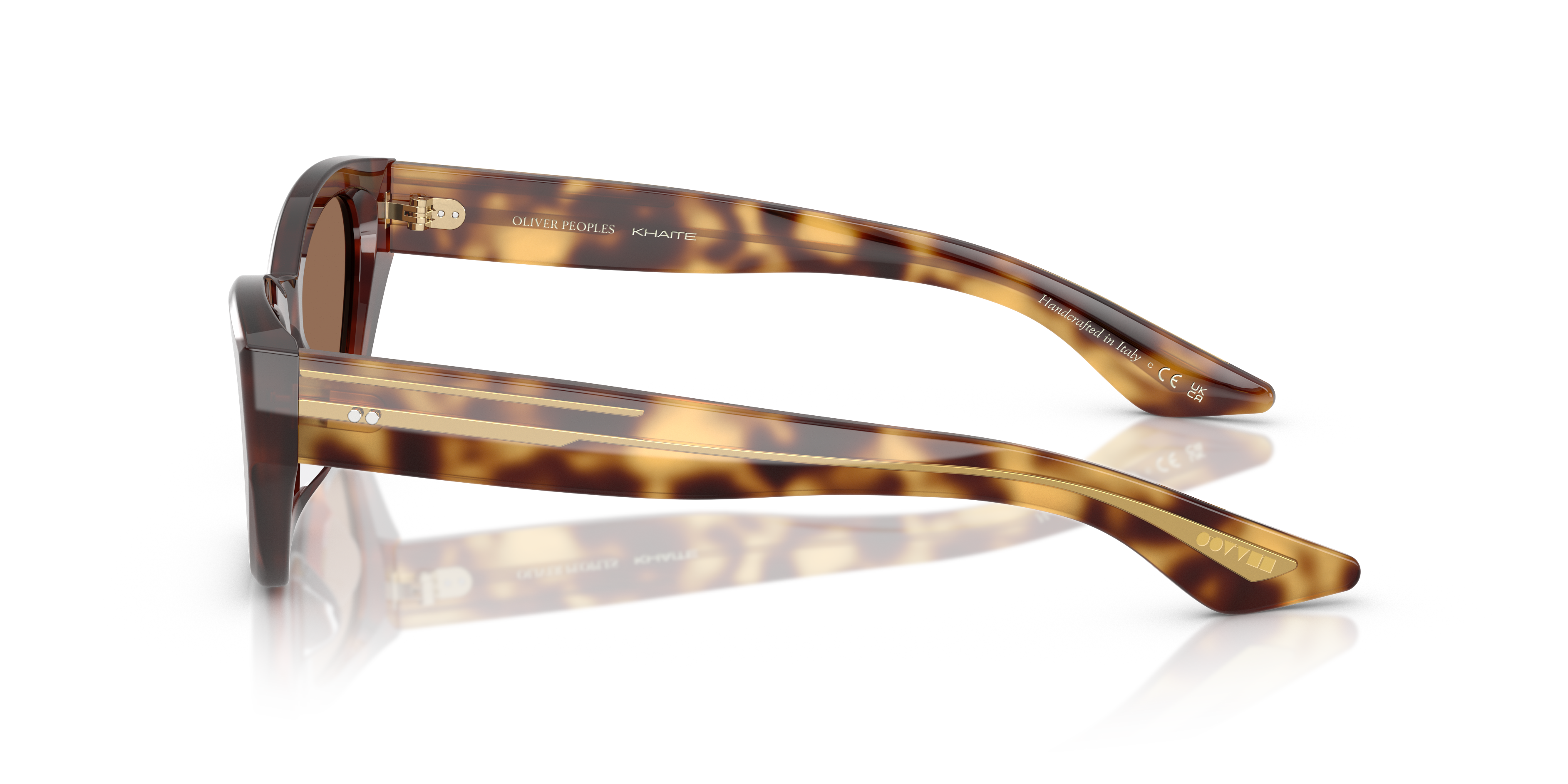 Oliver Peoples Vrouw Oliver Peoples OV5582SU 1961C 100773 Zonnebrillen Acetaat Schildpad Bruin Kattenoog Normaa