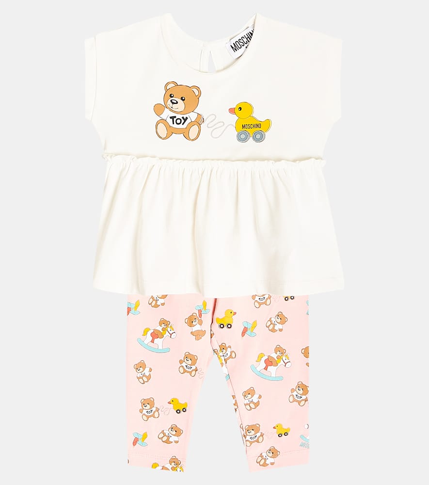 Moschino Kids Baby set of 3 cotton jersey bodysuits
