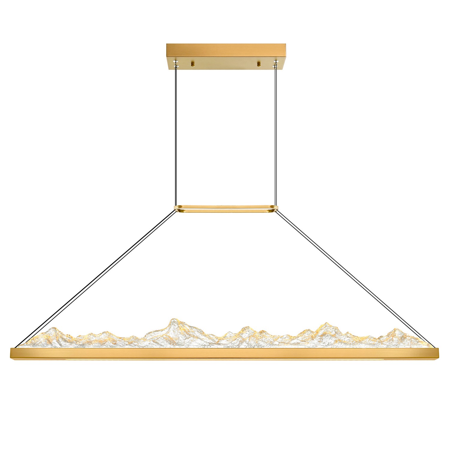 Brass LED Chandelier from the Himalayas Collection