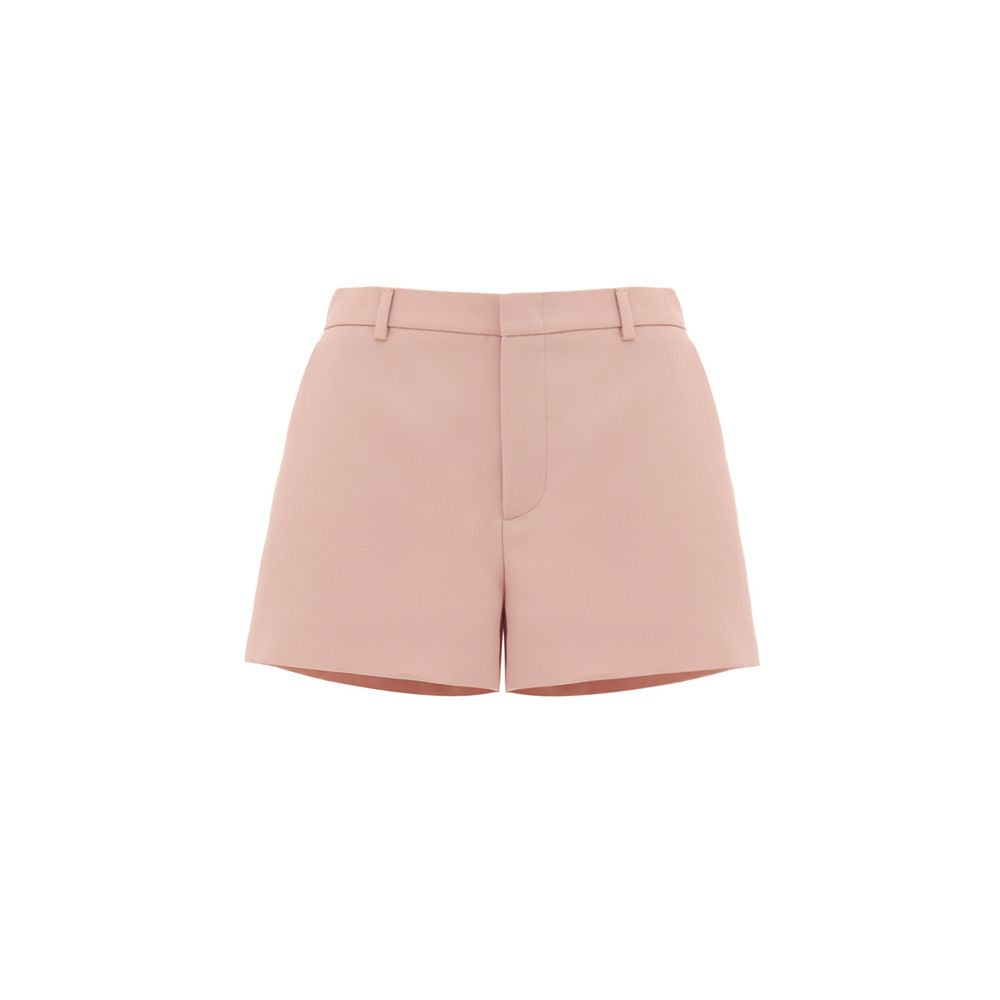 Wool-Mohair Shorts — Pink