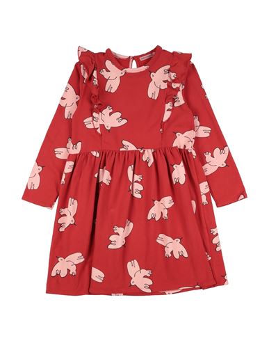 Kid Girl Kids' dress Red Size 10 Organic cotton, Elastane