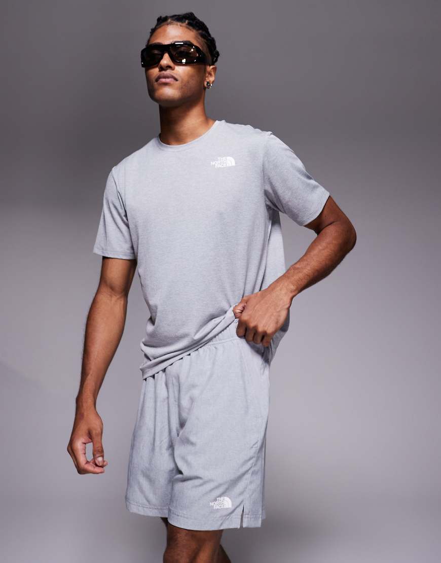 24/7 7" logo shorts in grey