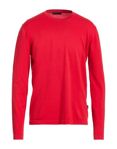 Man Sweater Tomato red Size XL Cotton