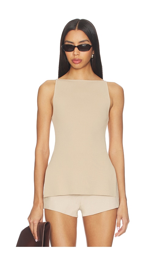 L'Academie By Marianna Cinzia Top in Tan - Tan. M also in L, S, XL