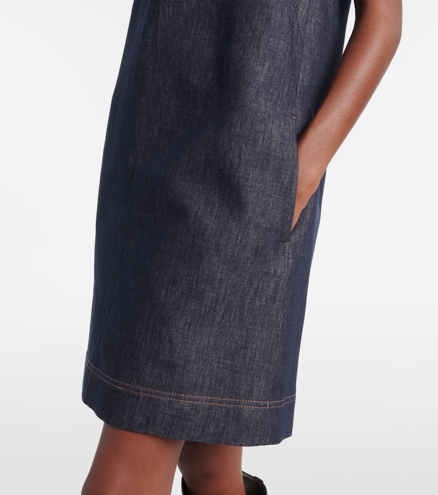 Monili cotton twill minidress