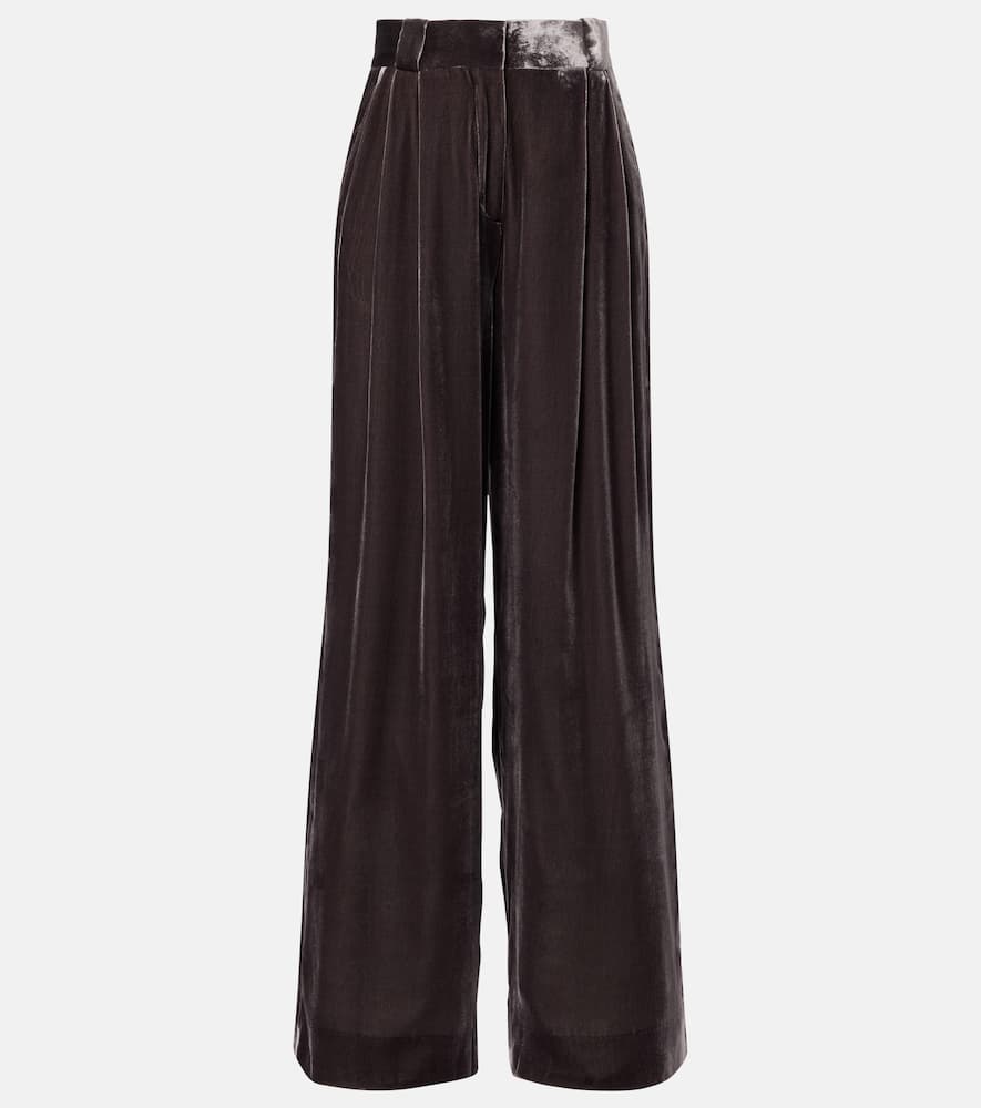 Blazé Milano Husi velvet wide-leg pants