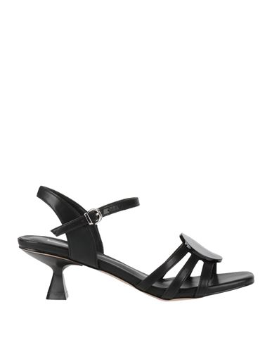 Woman Sandals Black Size 5 Leather