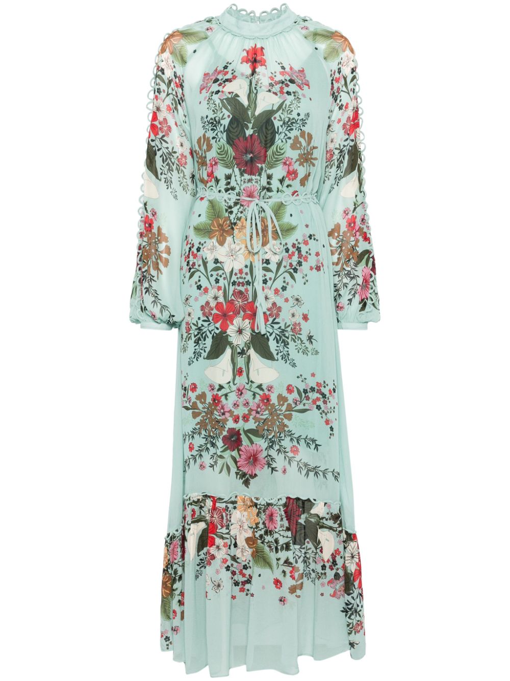 FARM Rio 여성 뷰티 부케 맥시 드레스 - 블루 328791