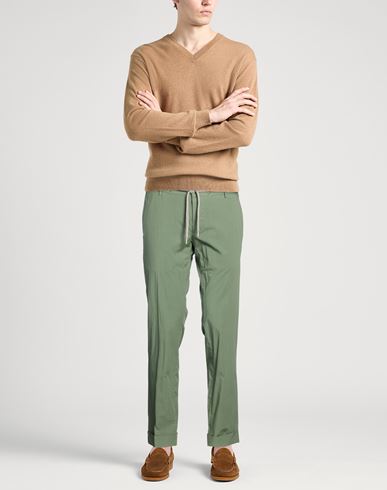 Evoluto Man Pants Military green Size 30 Cotton, Elastane