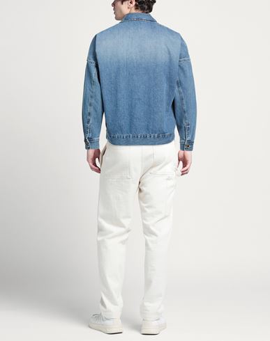 Man Denim outerwear Blue Size L Cotton