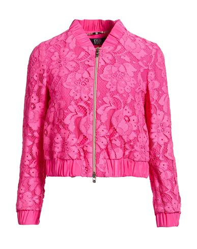 Woman Jacket Fuchsia Size 4 Cotton, Polyamide