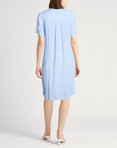 Woman Midi dress Light blue Size 6 Linen