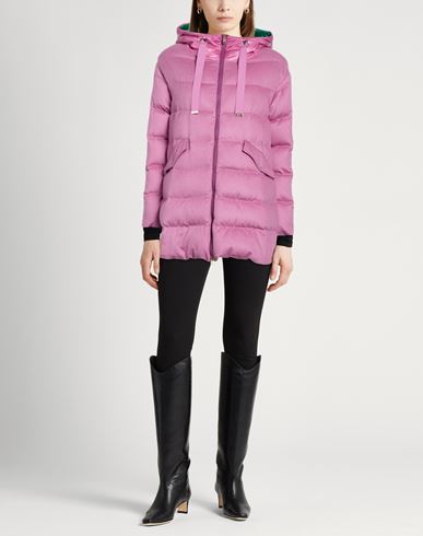 Woman Puffer Mauve Size 10 Silk, Cashmere