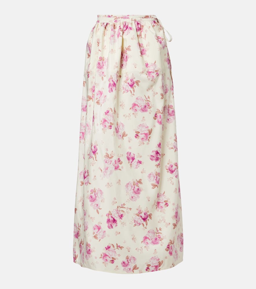 Floral silk midi dress
