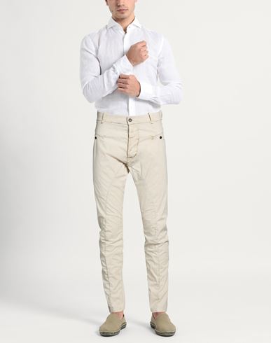 Man Pants Beige Size 32 Cotton, Elastane