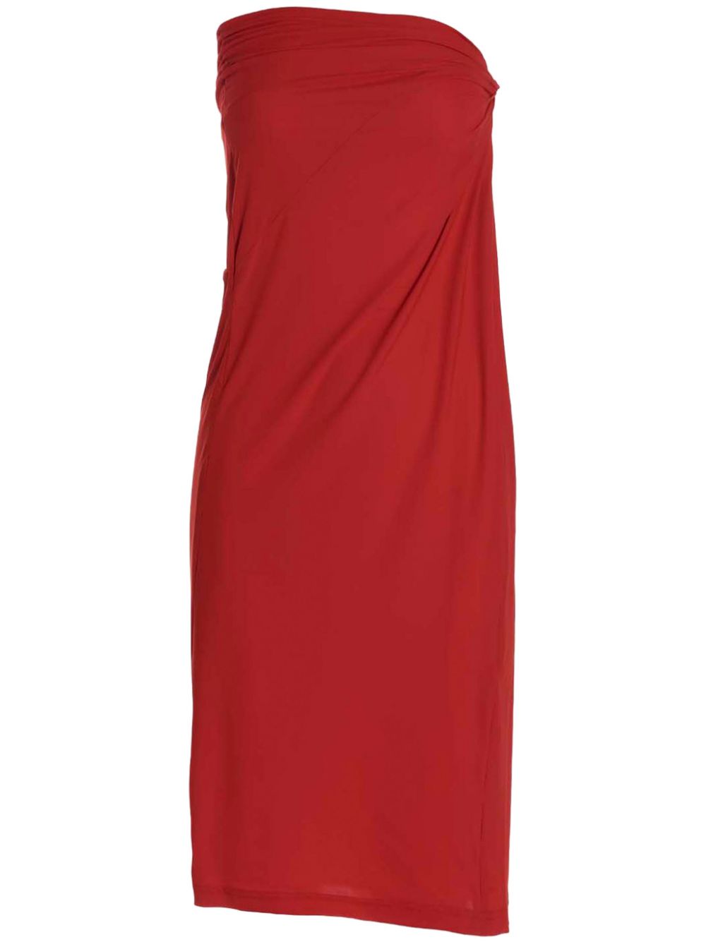 Draped midi skirt - Red