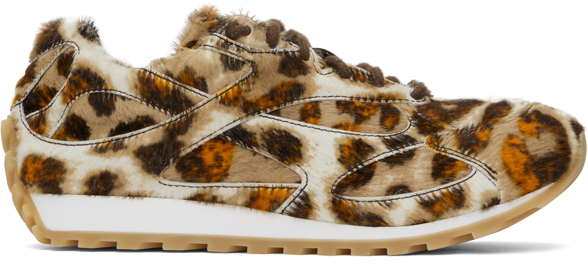 Bottega Veneta Brown & Orange Orbit Sneaker